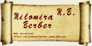 Milomira Berber vizit kartica